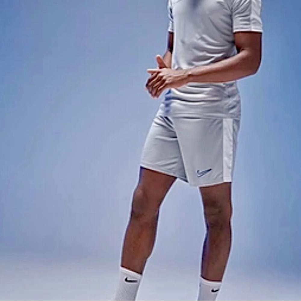 Nike Gray/White Academy Shorts Size L Slim Fit NWT